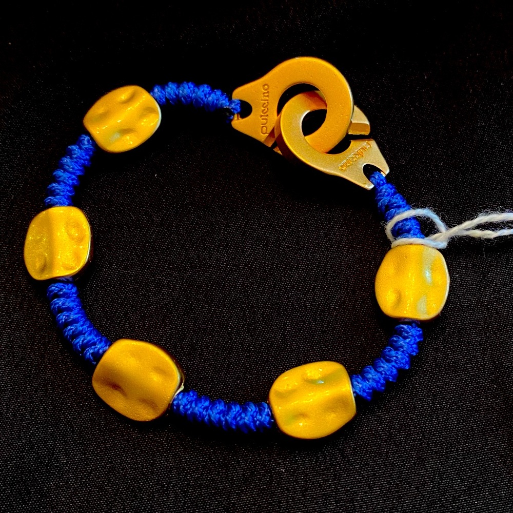 Ladies bracelet hand made in Mexico by Pulccino. Hand dipped in 24 kt gold. 7”